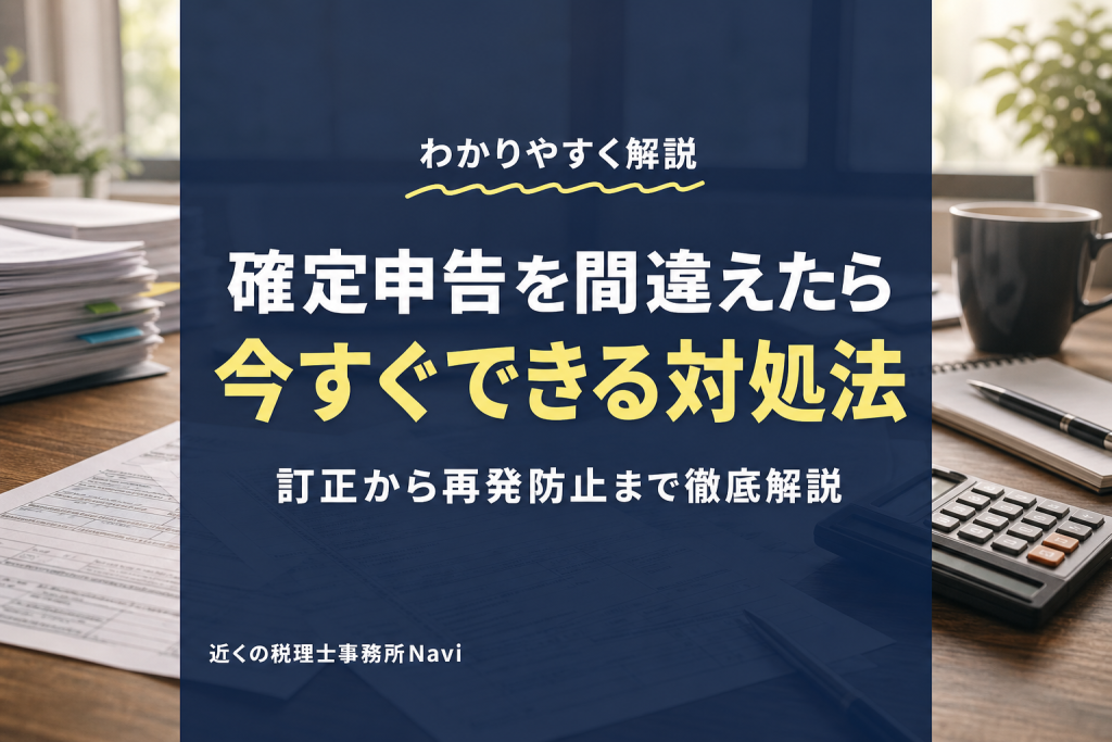 確定申告を間違えたらどうする?対処法と費用相場