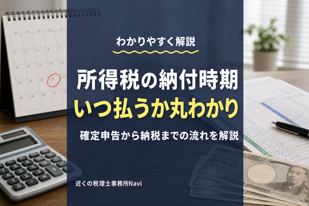 個人事業主の所得税はいつ払う?納付時期と対策を解説