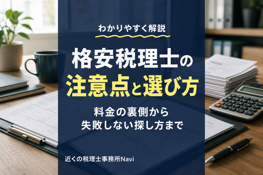 税理士の格安料金は危険?相場と選び方を解説